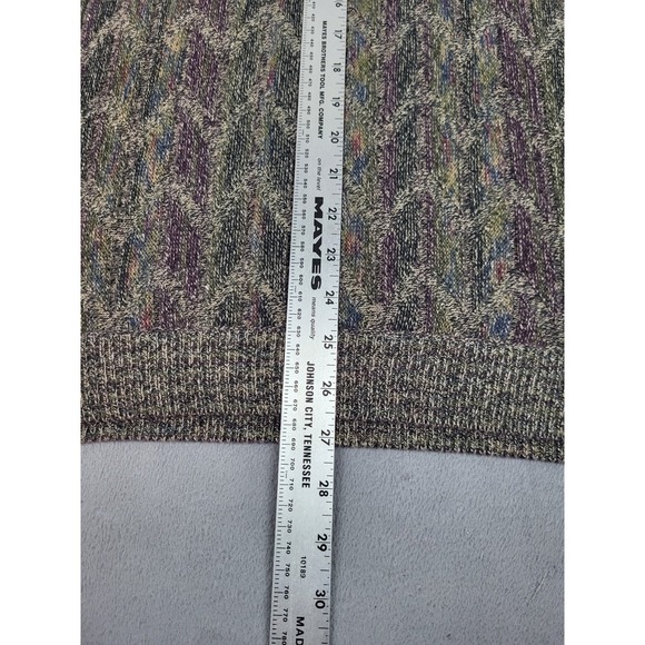 San Mateo Island Sweater Mens‎ XL Brown Geometric Made In Turkey Crew Neck Dad - Picture 4 of 5